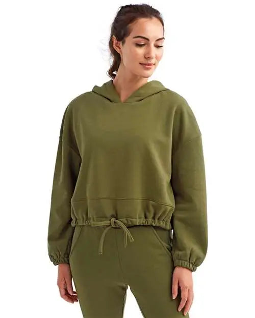 Tridri Td085 Women’s Cropped Maria Hoodie - Olive - Ladies Xs