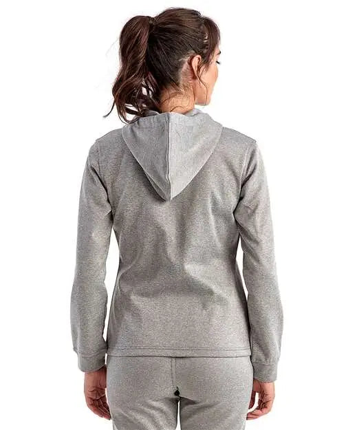 Tridri Td498 Womens Spun Dyed Full-zip Hooded Sweatshirt - Gray Melange - Ladies Xs
