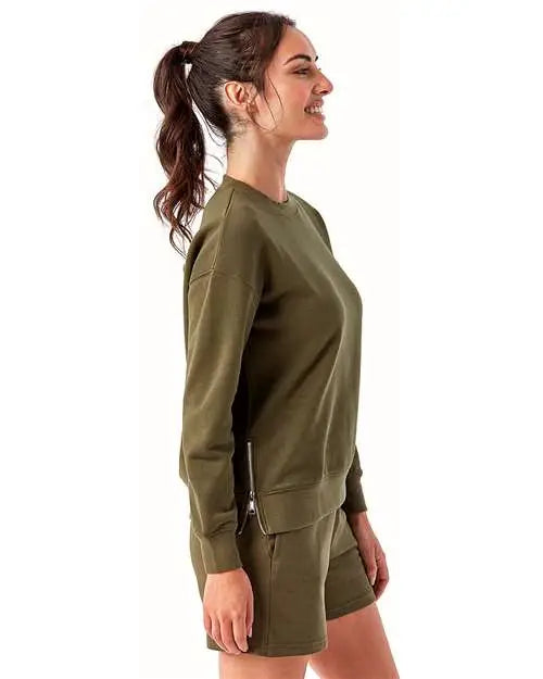 Tridri Td600 Women’s Billie Side-zip Sweatshirt - Olive
