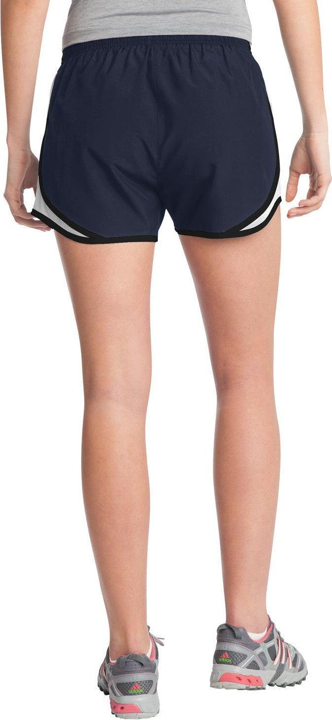 TrNavy/Wht/Blk Sport-Tek Women's Cadence Short. LST304