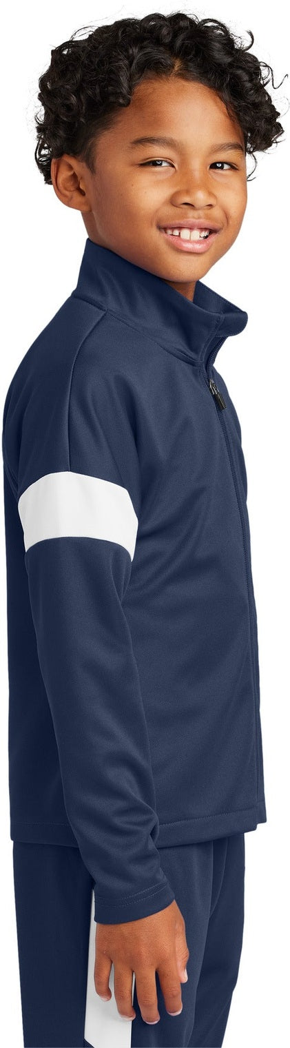 TrNv/White Sport-Tek Youth Travel Full-Zip Jacket YST800