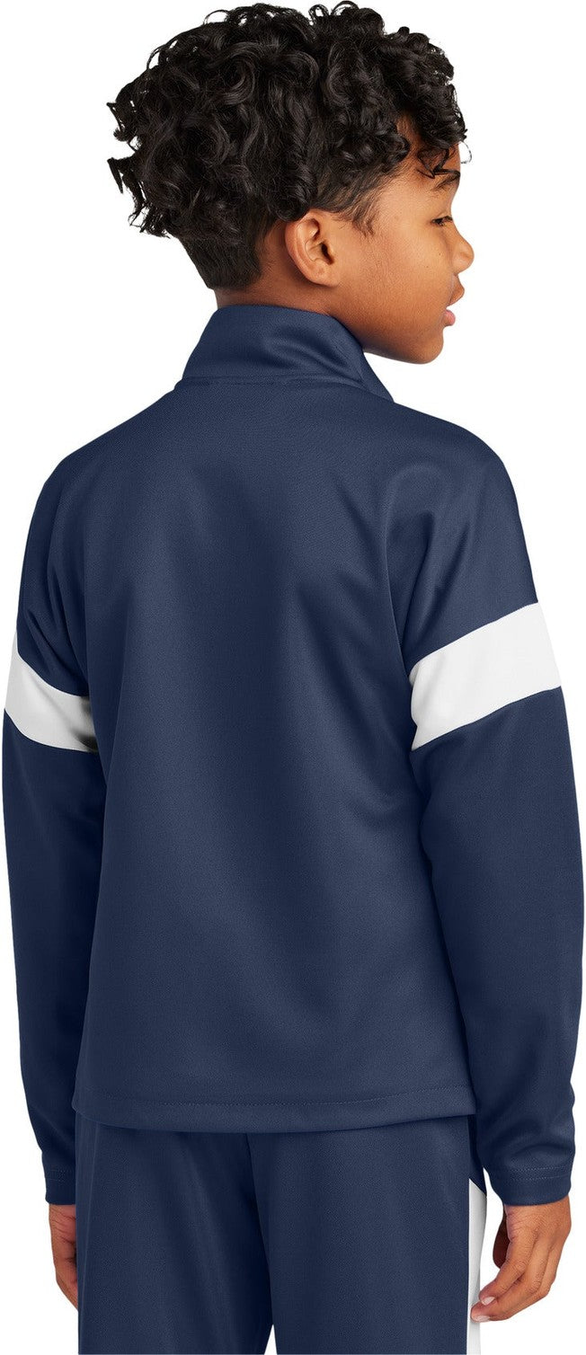 TrNv/White Sport-Tek Youth Travel Full-Zip Jacket YST800
