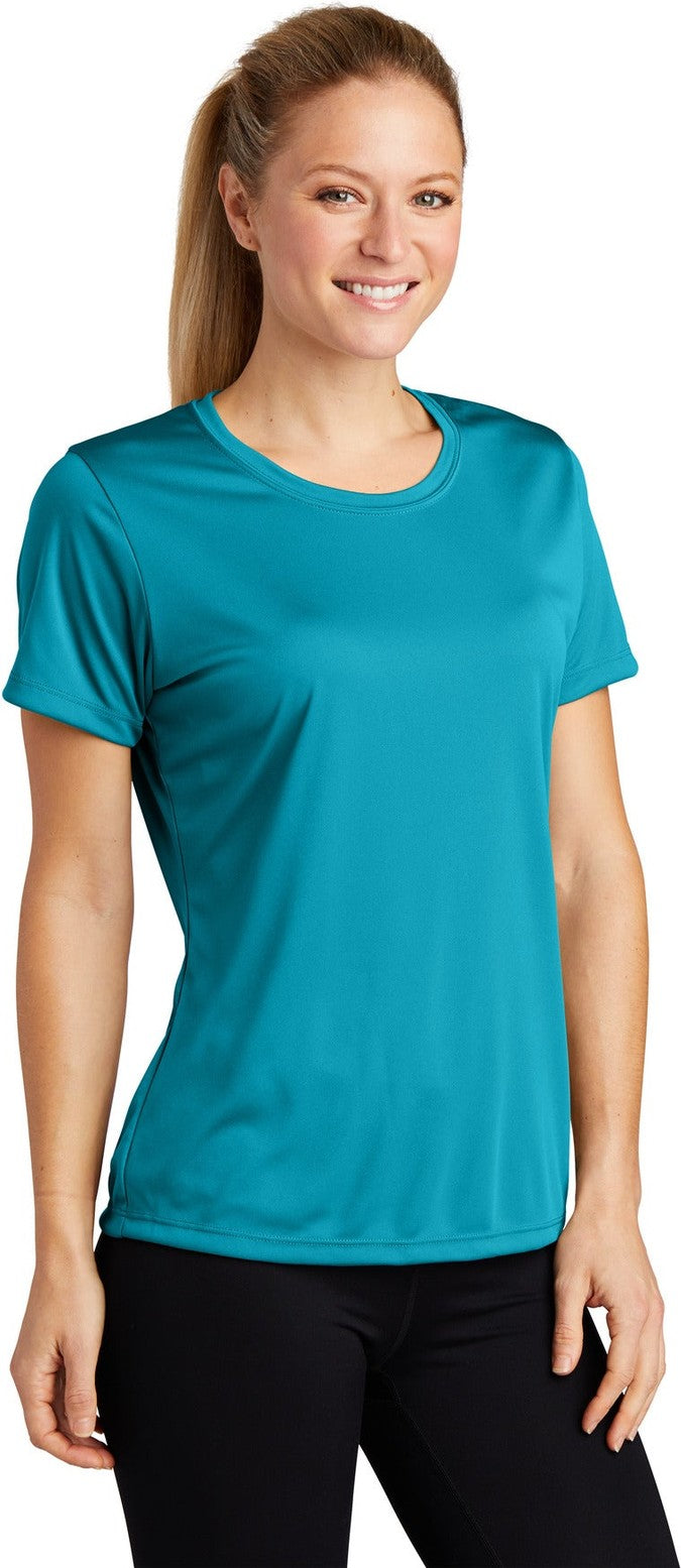 Tropic Blue Sport-Tek Women's PosiCharge Competitor Tee. LST350