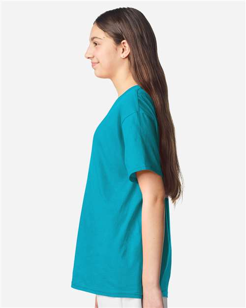 Tropical Blue Light Cotton Youth T-Shirt - 3000B
