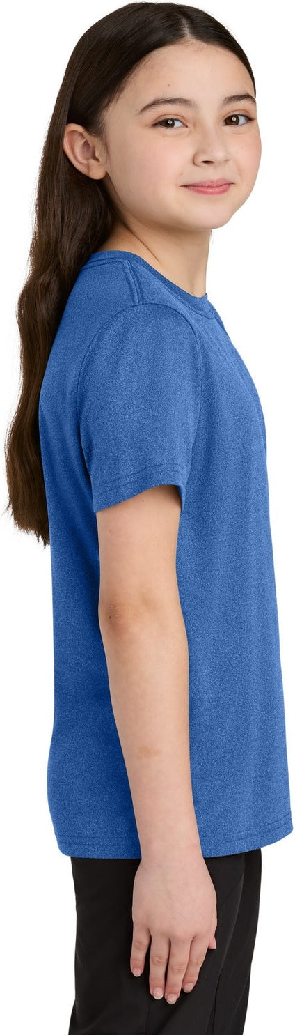 TRoyHthr Port & Co Youth Heather Performance Tee PC390Y
