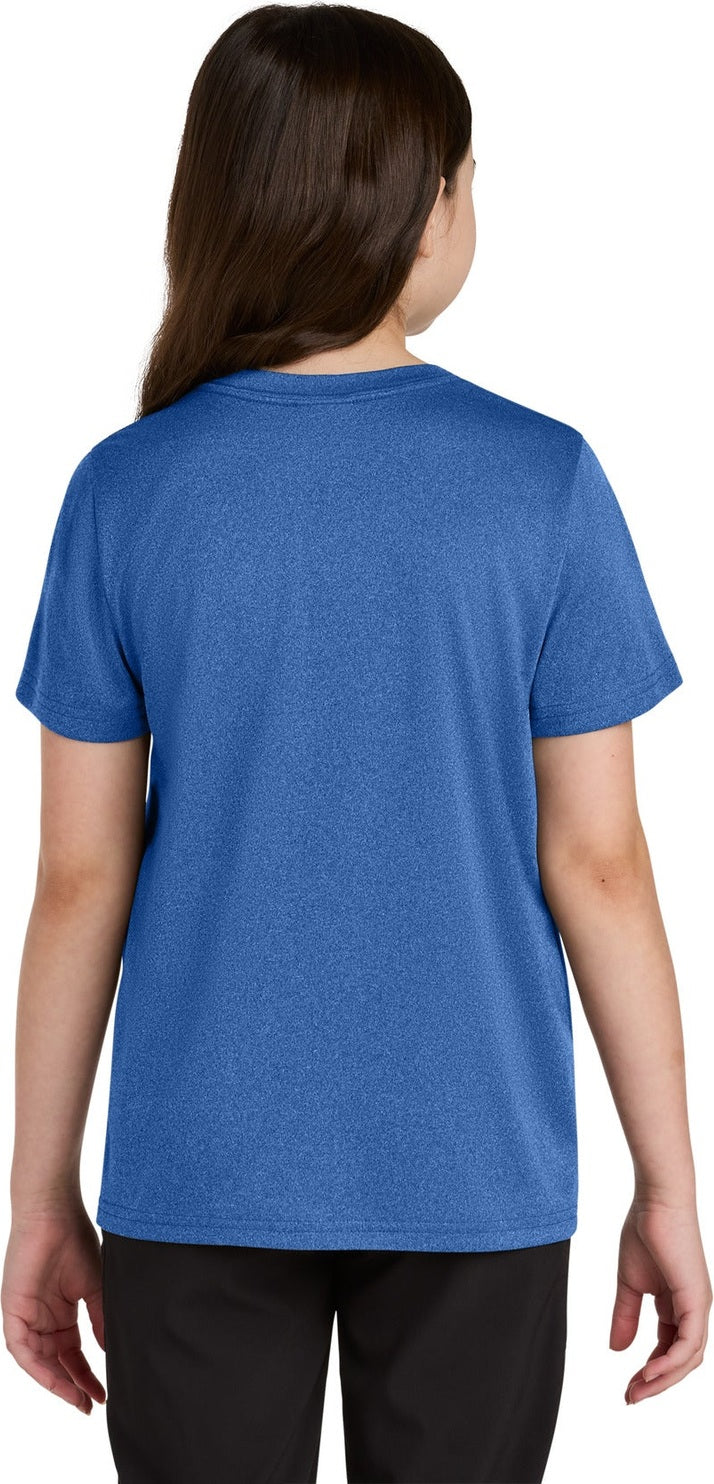 TRoyHthr Port & Co Youth Heather Performance Tee PC390Y