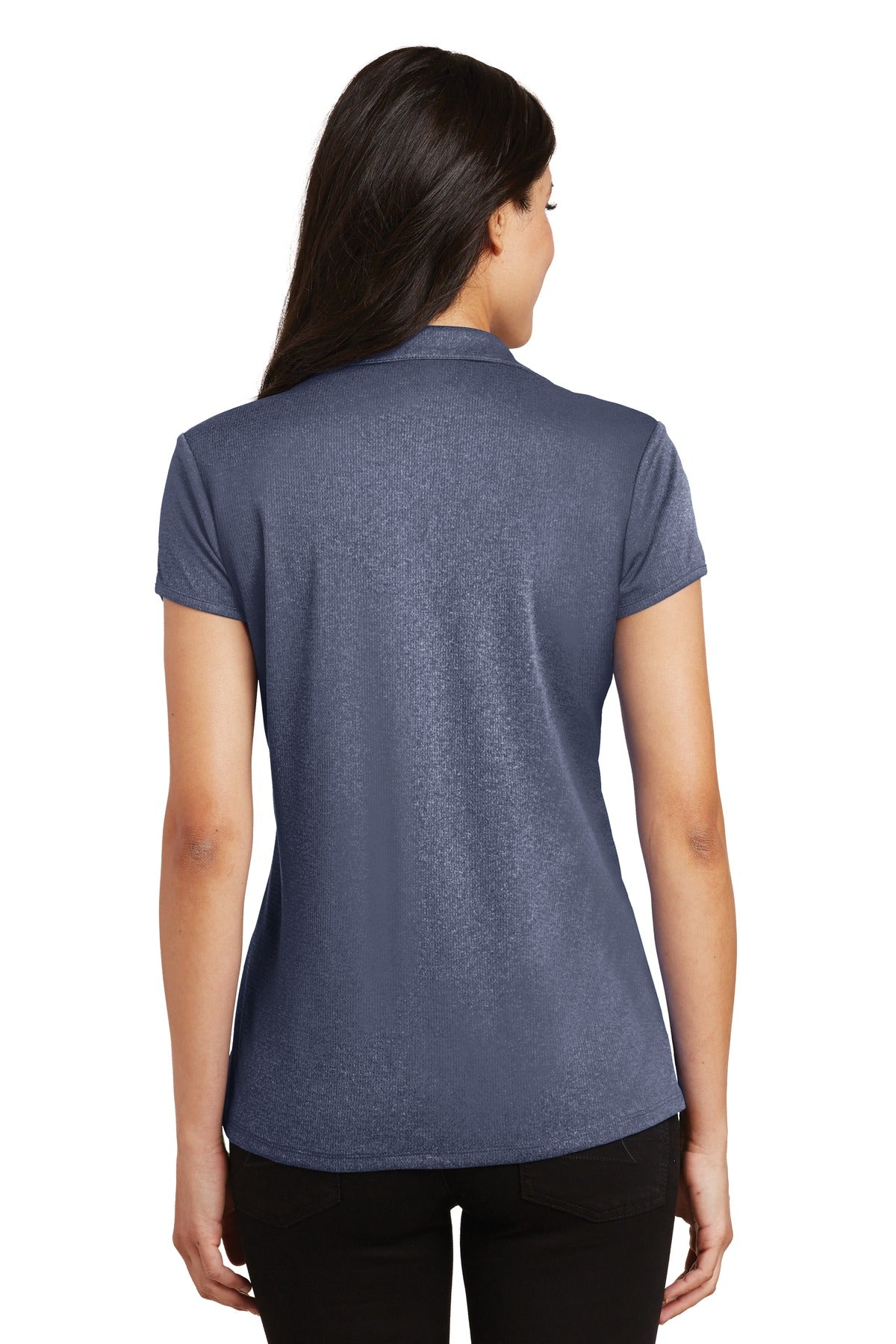 True Navy Hthr Port Authority Women's Trace Heather Polo. L576