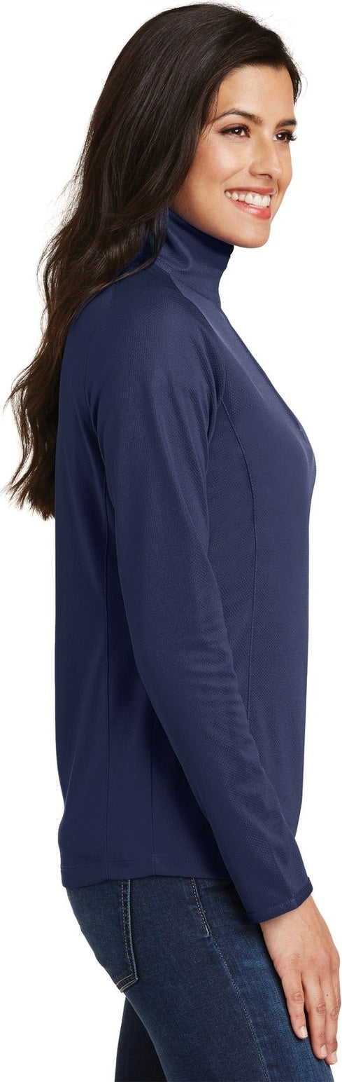 True Navy Port Authority Women's Pinpoint Mesh 1/2-Zip . L806
