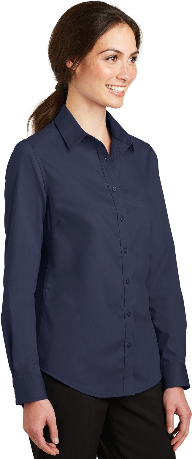 True Navy Port Authority Women's SuperPro Twill Shirt. L663