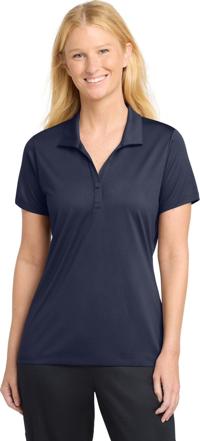 True Navy Sport-Tek Women's Embossed PosiCharge Tough Polo . LST630