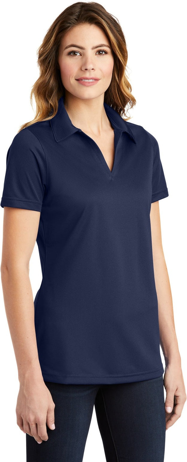 True Navy Sport-Tek Women's PosiCharge Active Textured Polo. LST690