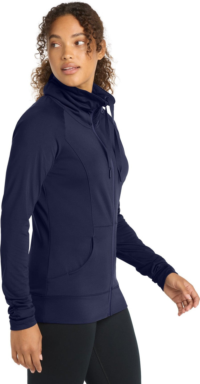 True Navy Sport-Tek Women's Sport-Wick Stretch Full-Zip Jacket. LST852