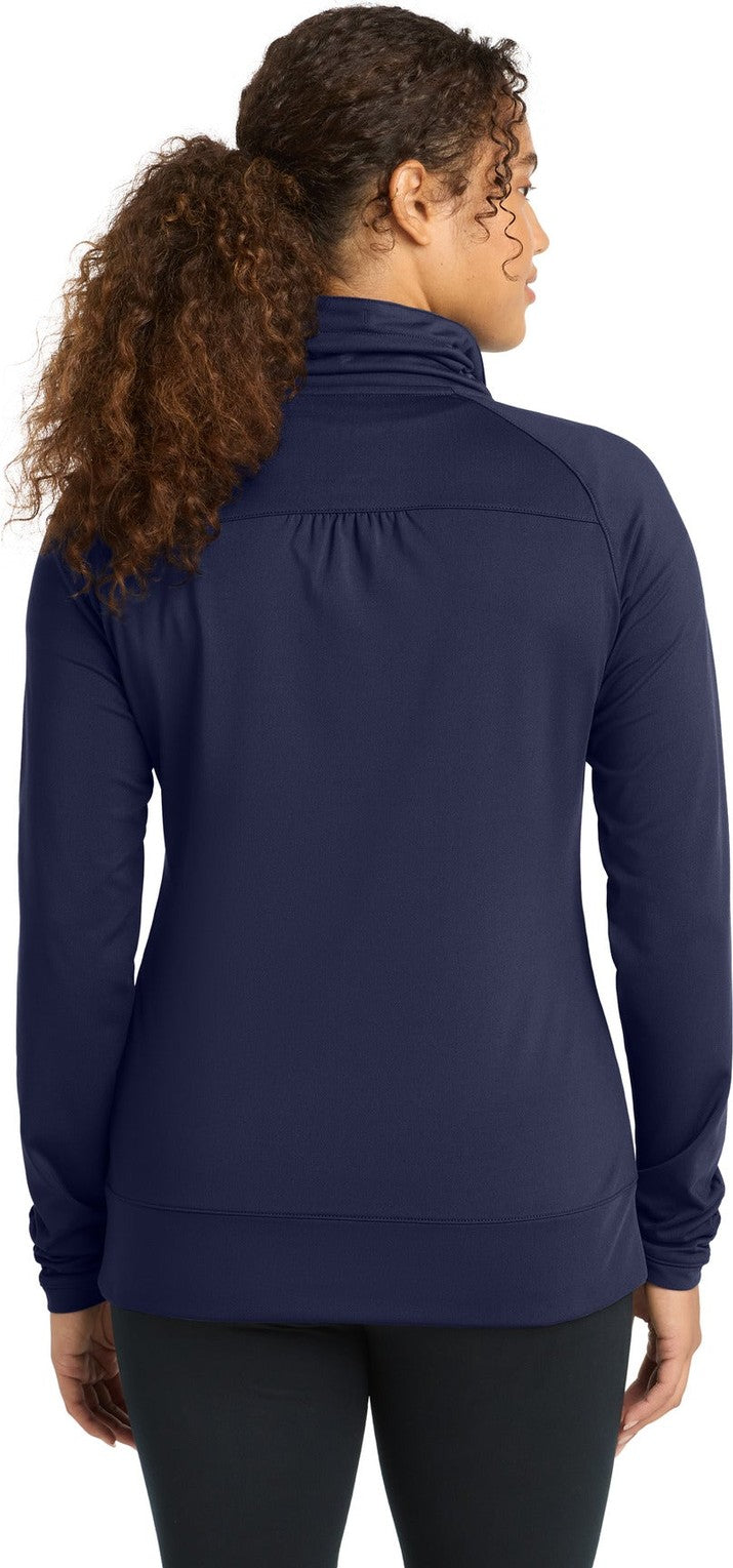 True Navy Sport-Tek Women's Sport-Wick Stretch Full-Zip Jacket. LST852