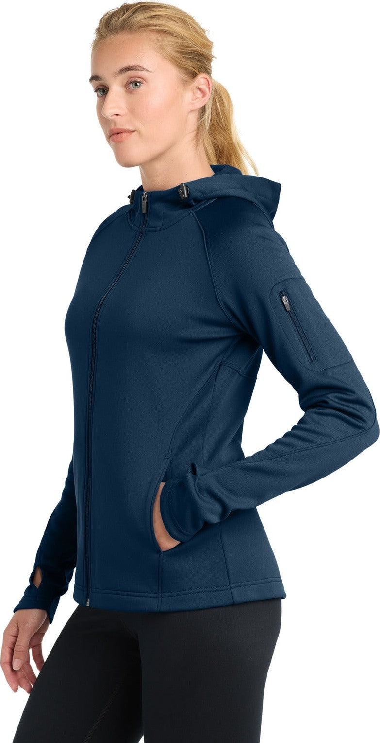 True Navy Sport-Tek Women's Tech Fleece Full-Zip Hooded Jacket. L248