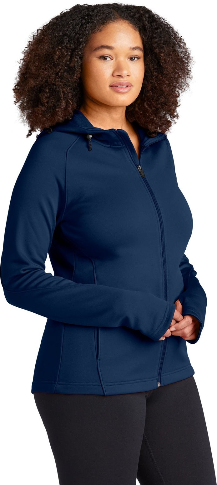True Navy Sport-Tek Women's Tech Fleece Full-Zip Hooded Jacket. L248