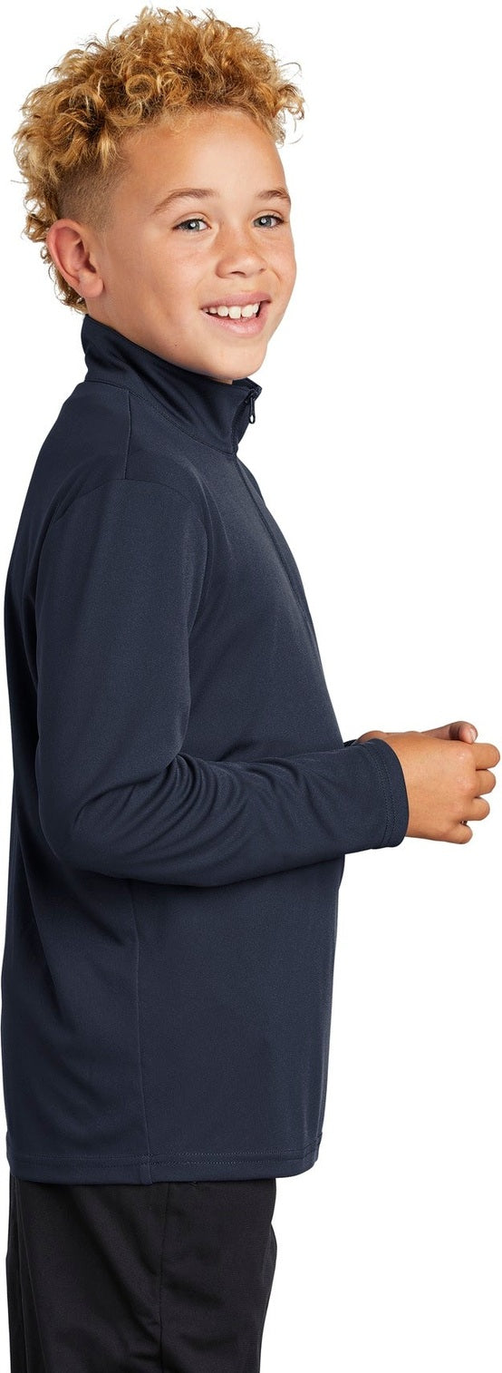 True Navy Sport-Tek Youth PosiCharge Competitor 1/4-Zip Pullover. YST357