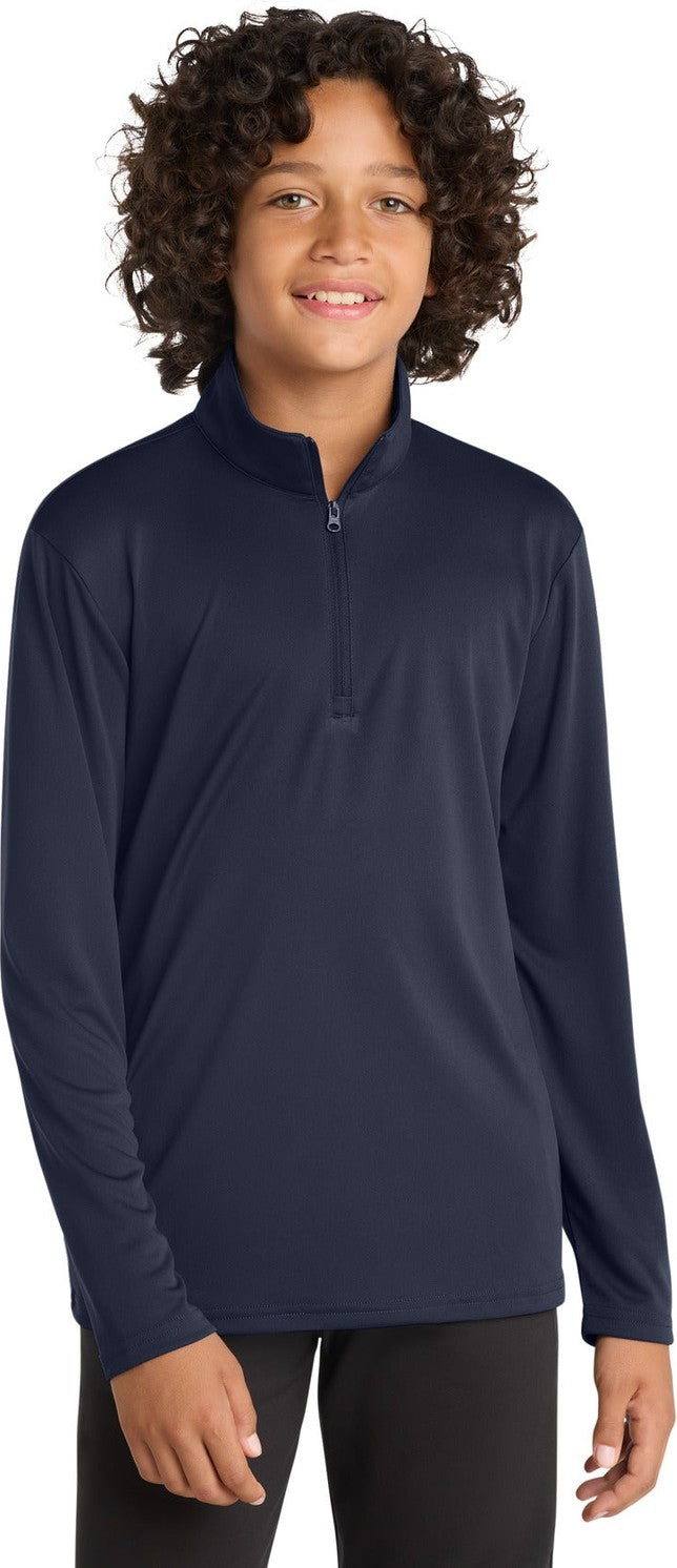 True Navy Sport-Tek Youth PosiCharge Competitor 1/4-Zip Pullover. YST357
