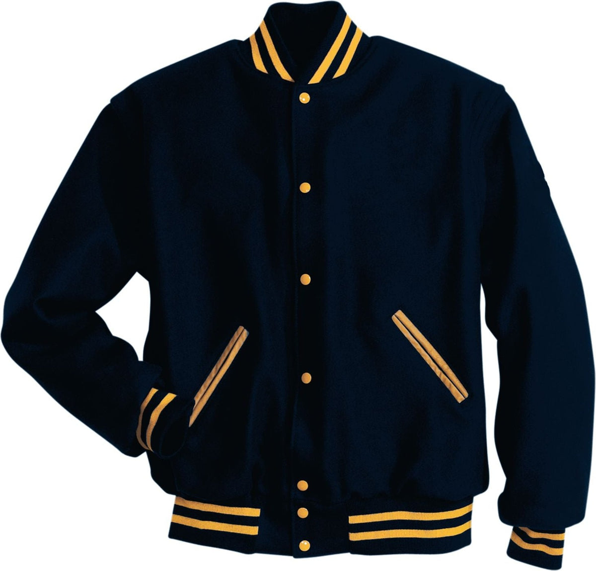 TRUE NAVY/LIGHT GOLD LETTERMAN WOOL JACKET