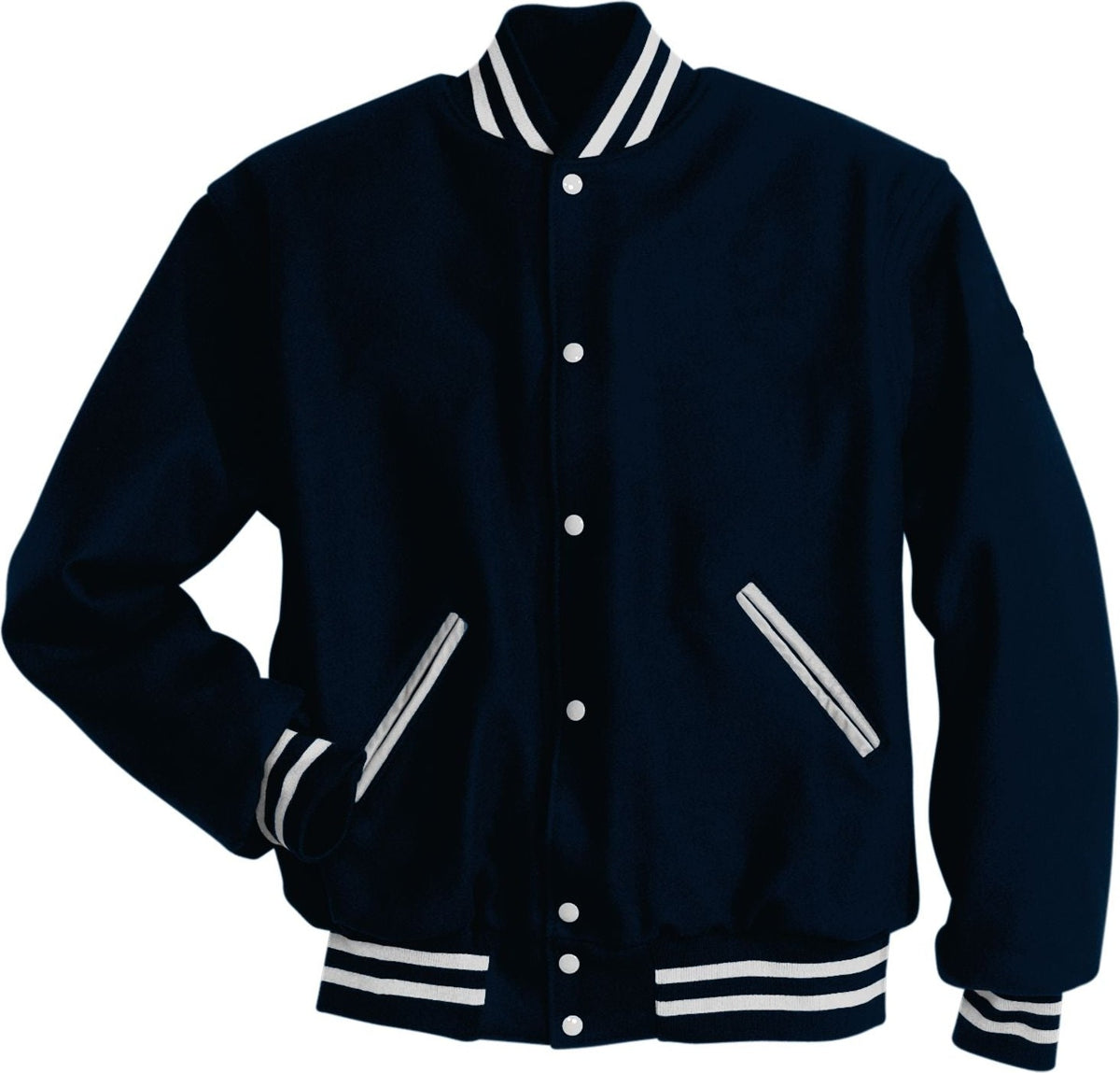 TRUE NAVY/WHITE LETTERMAN WOOL JACKET