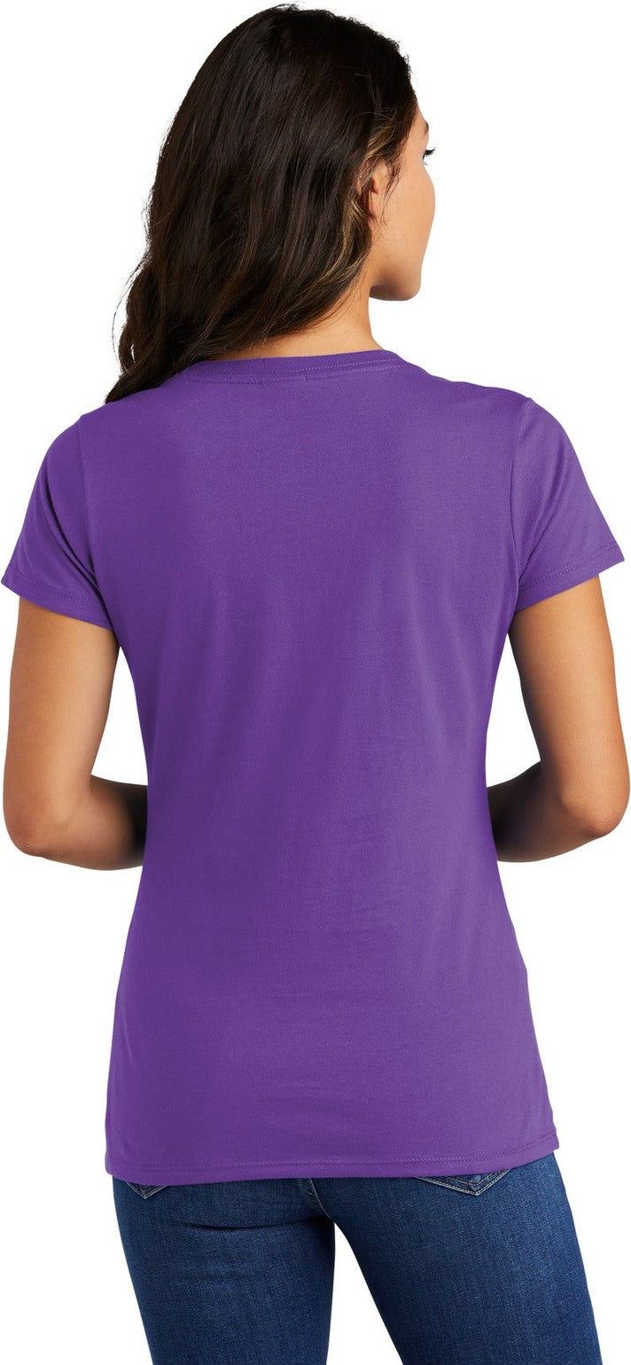 True Purple Port & Co Women's Fan Favorite V-Neck Tee. LPC450V
