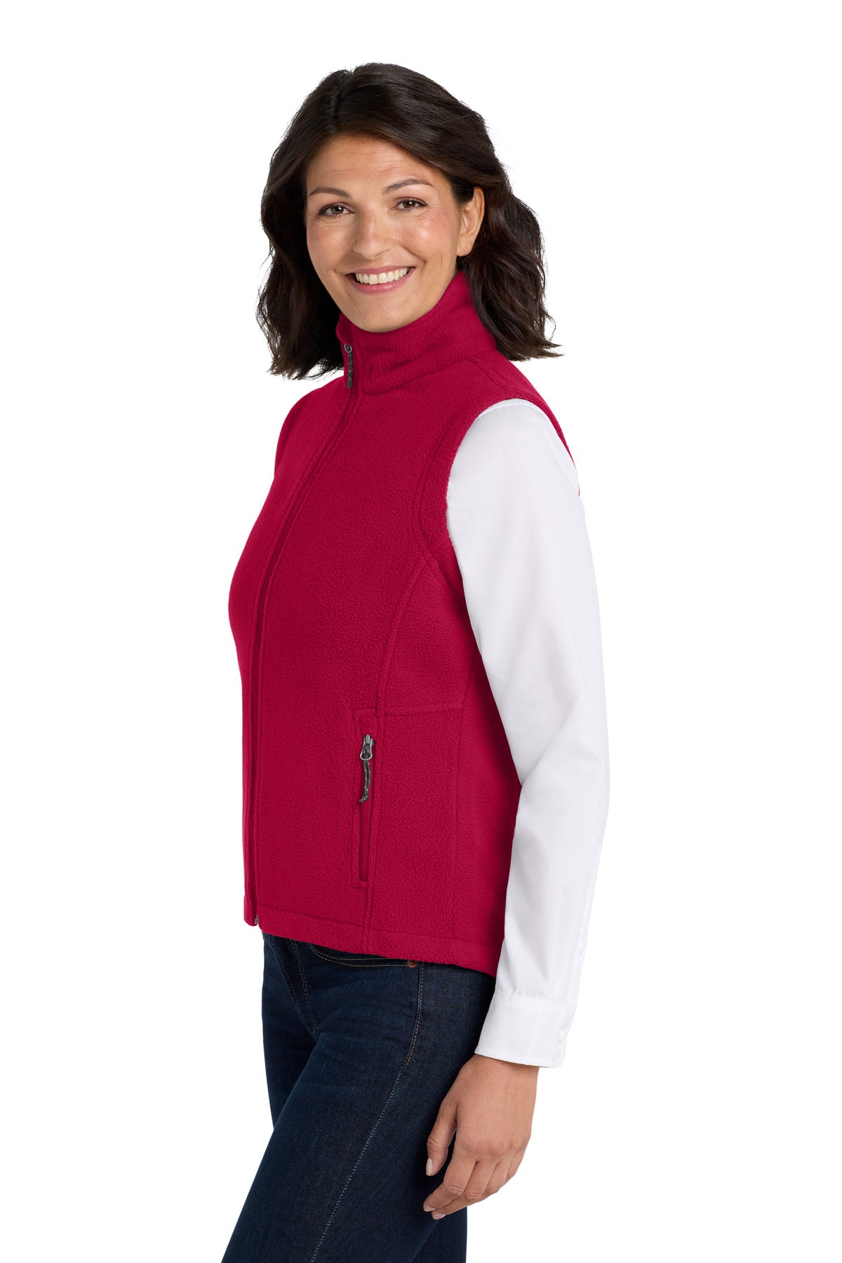 True Red Port Authority Women's Value Fleece Vest. L219