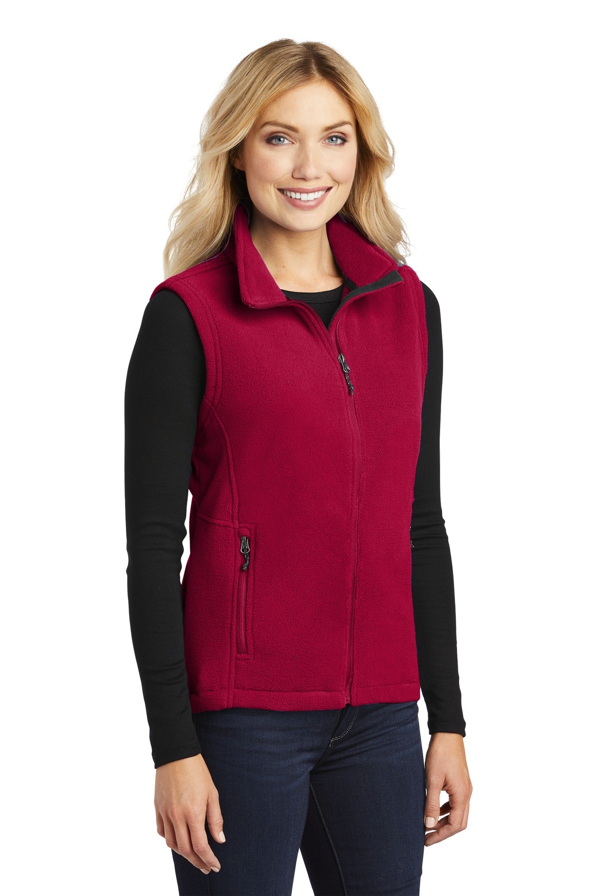 True Red Port Authority Women's Value Fleece Vest. L219