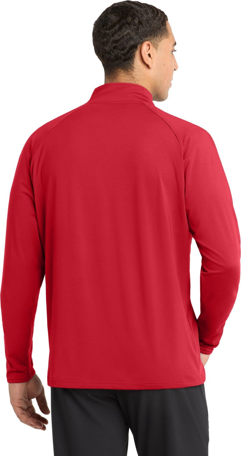 True Red Sport-Tek Sport-Wick Stretch 1/4-Zip Pullover. ST850