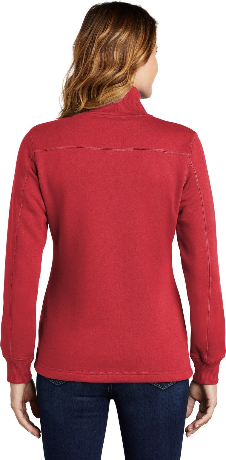 True Red Sport-Tek Women's 1/4-Zip Sweatshirt. LST253