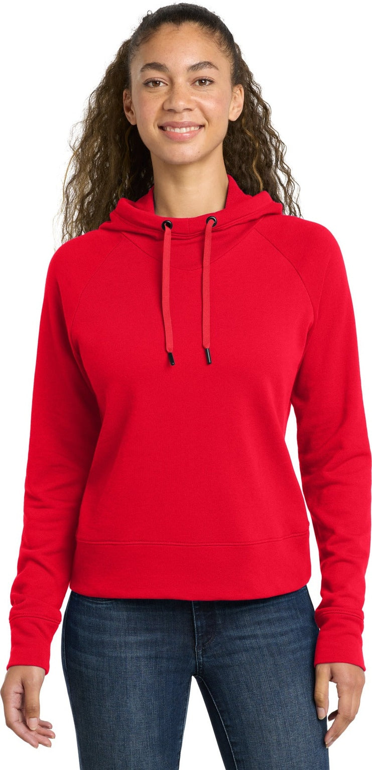 True Red Sport-Tek Women's Lightweight French Terry Pullover Hoodie. LST272