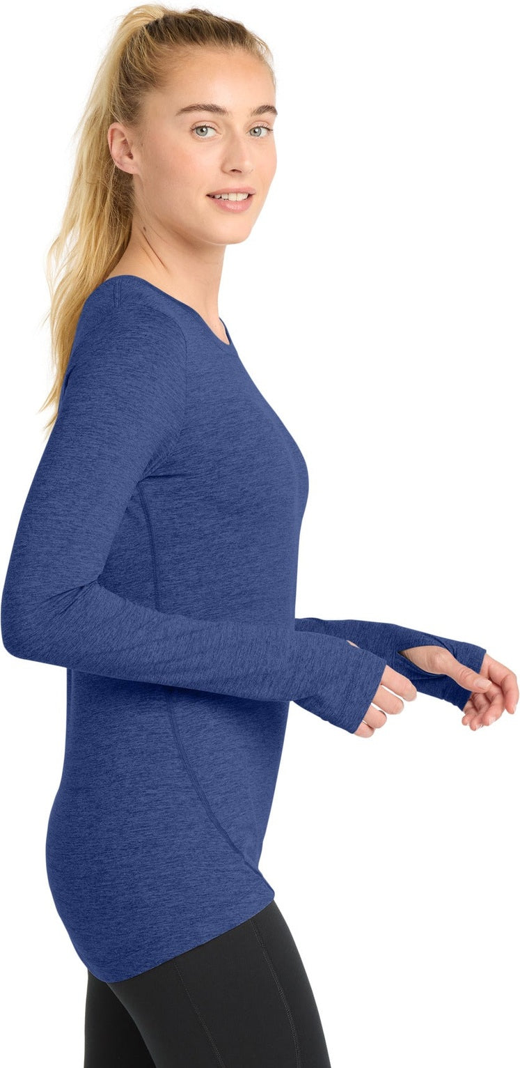 True Royal Hth Sport-Tek Women's Exchange 1.5 Long Sleeve Crew LST710