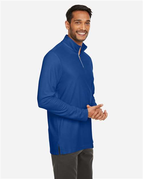 True Royal Men&#39;s Fusion ChromaSoft™ Pique Quarter-Zip Pullover - CE405