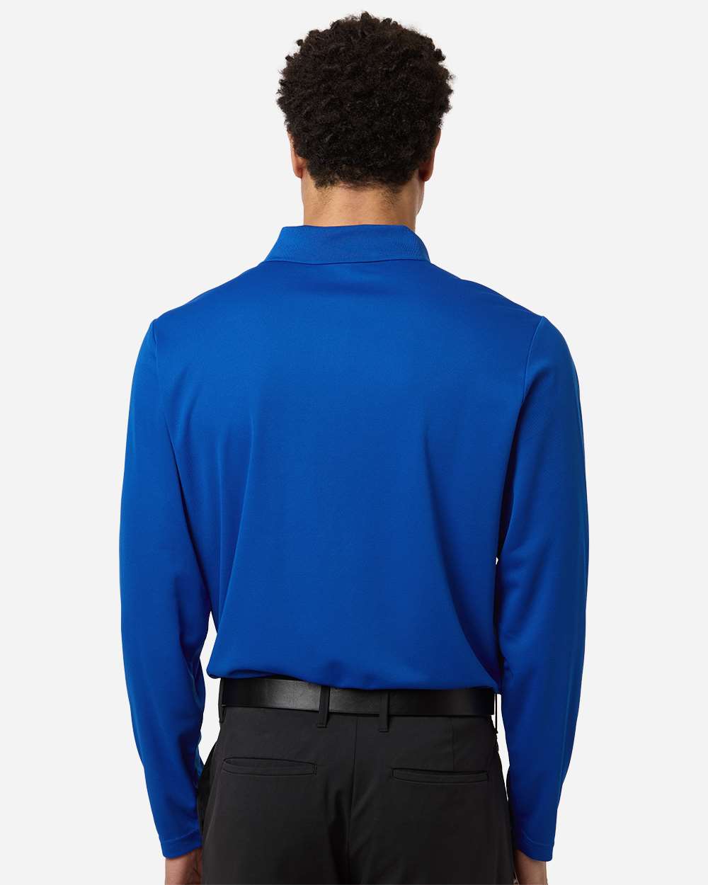 True Royal Men's Nova Performance Long Sleeve Pique Polo - CE108L plain