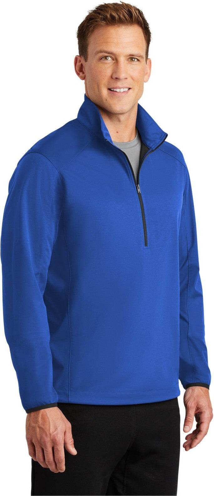 True Royal Port Authority Active 1/2-Zip Soft Shell Jacket. J716