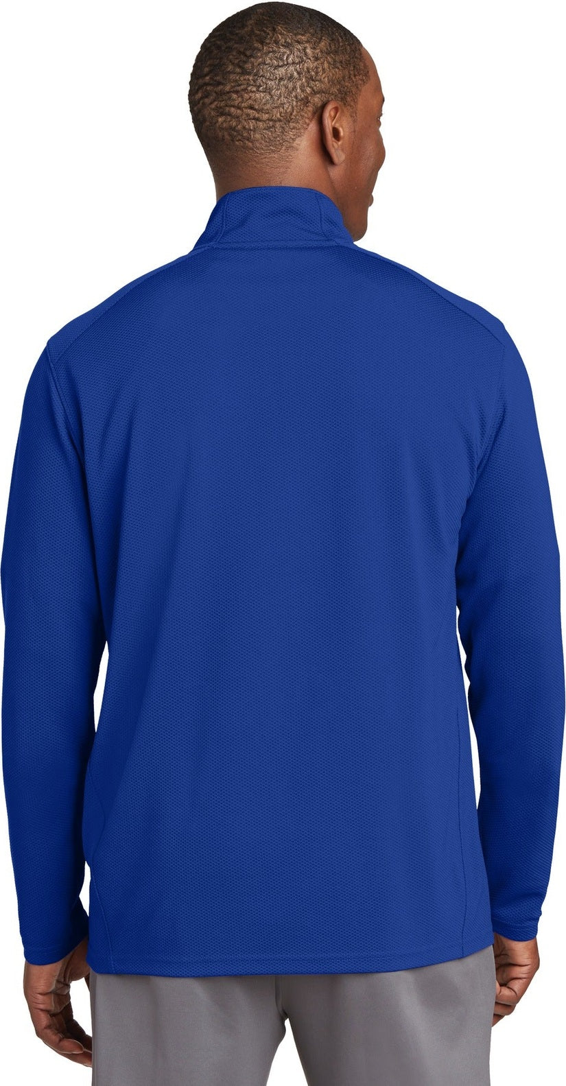 True Royal Sport-Tek Sport-Wick Textured 1/4-Zip Pullover. ST860