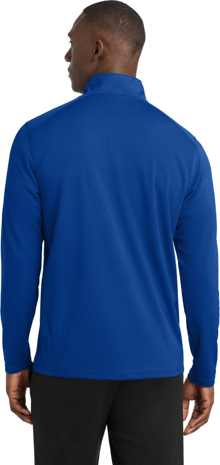 True Royal Sport-Tek Sport-Wick Textured 1/4-Zip Pullover. ST860