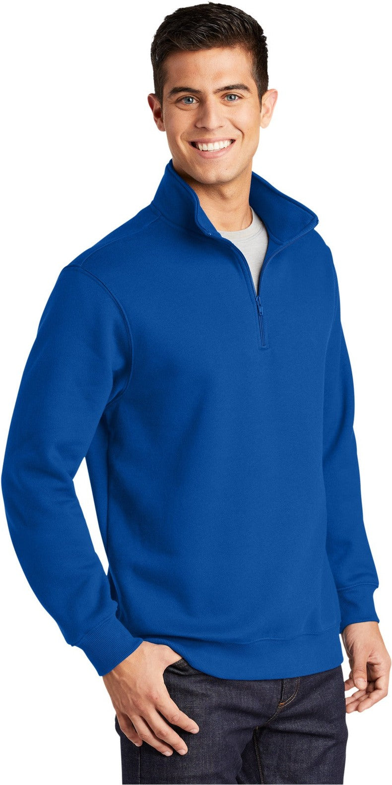 True Royal Sport-Tek Tall 1/4-Zip Sweatshirt. TST253