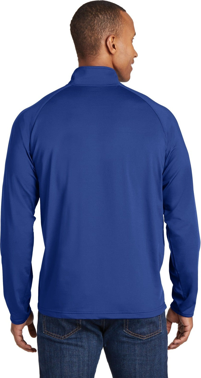 True Royal Sport-Tek Tall Sport-Wick Stretch 1/4-Zip Pullover. TST850