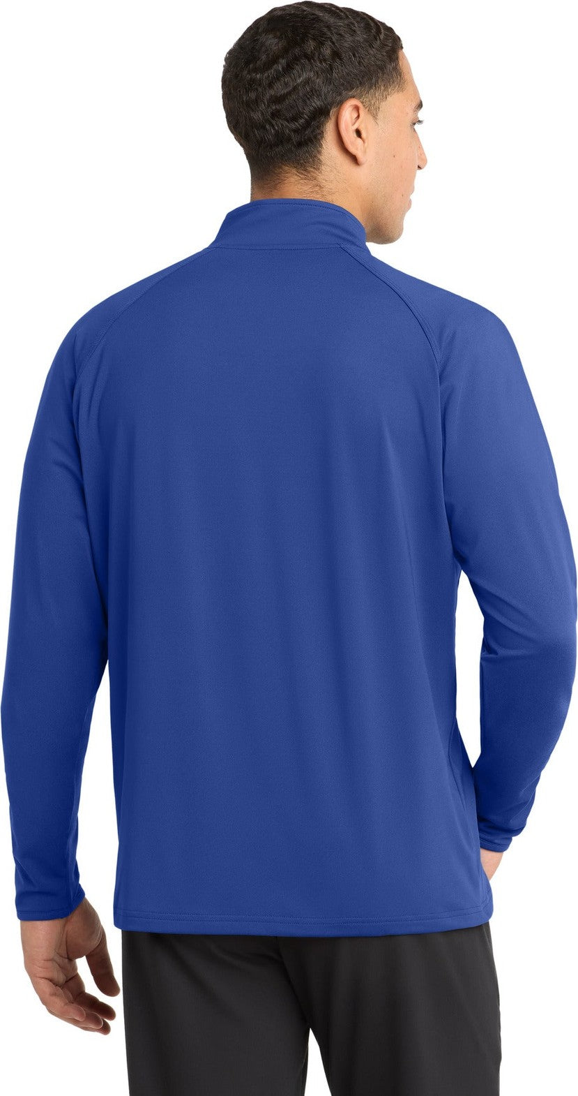 True Royal Sport-Tek Tall Sport-Wick Stretch 1/4-Zip Pullover. TST850