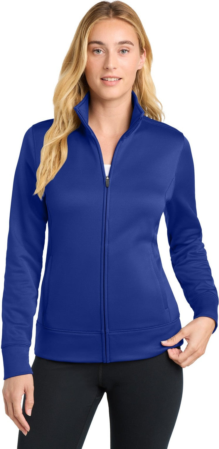 True Royal Sport-Tek Women's Sport-Wick Fleece Full-Zip Jacket. LST241
