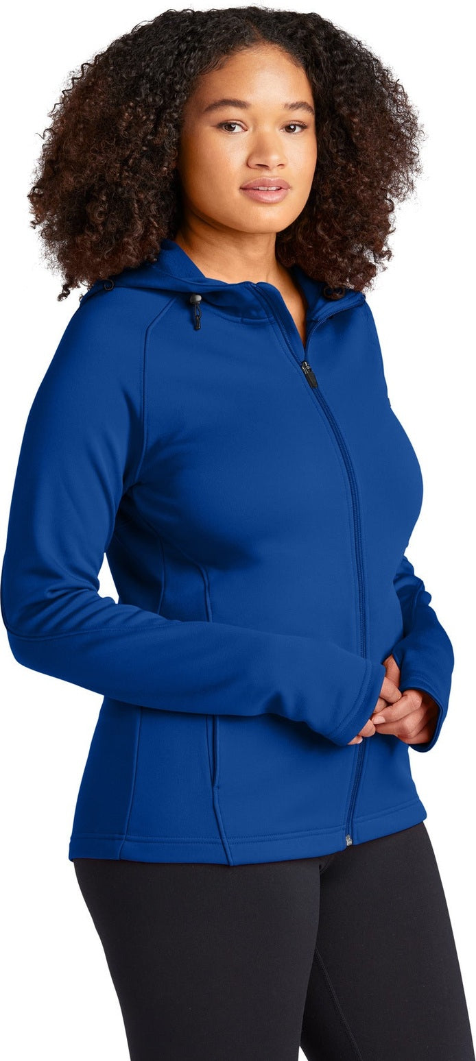 True Royal Sport-Tek Women's Tech Fleece Full-Zip Hooded Jacket. L248