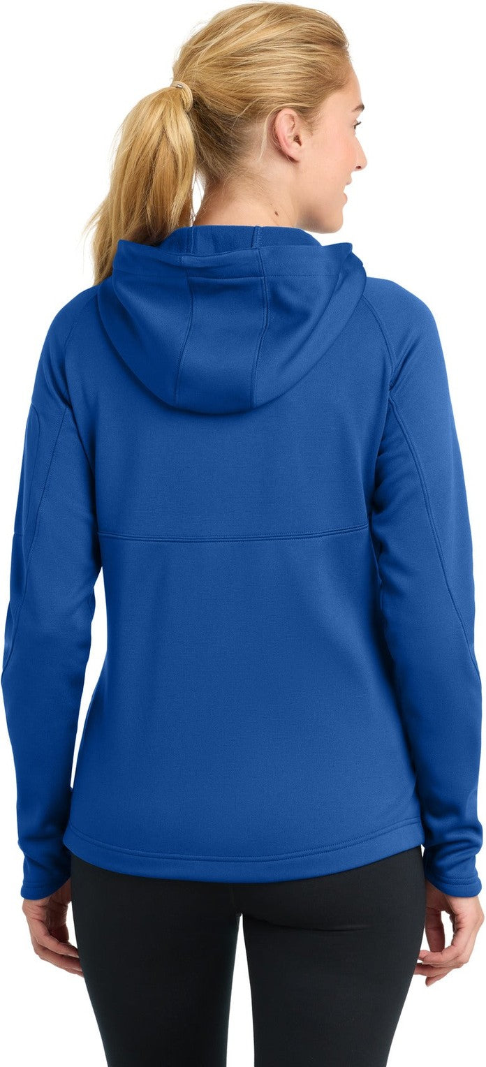 True Royal Sport-Tek Women's Tech Fleece Full-Zip Hooded Jacket. L248