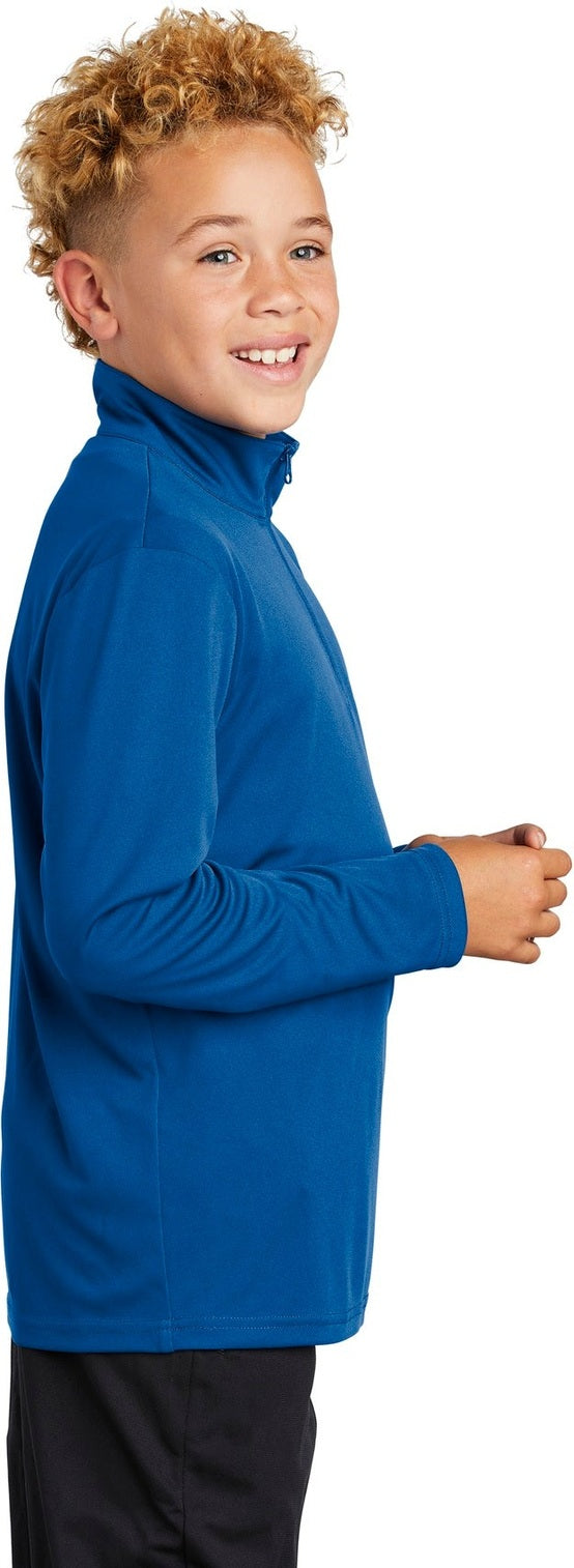 True Royal Sport-Tek Youth PosiCharge Competitor 1/4-Zip Pullover. YST357