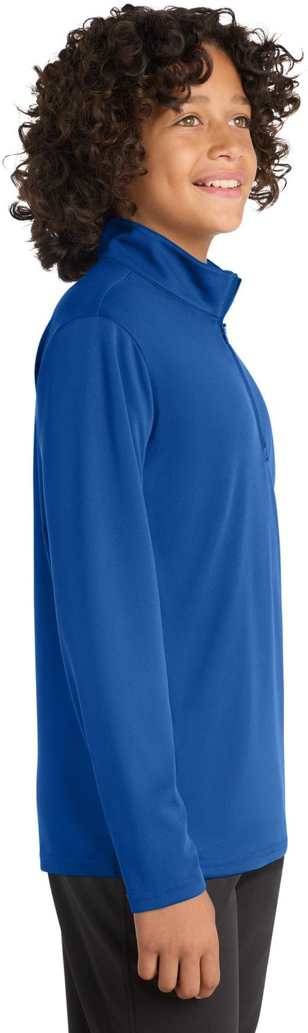 True Royal Sport-Tek Youth PosiCharge Competitor 1/4-Zip Pullover. YST357