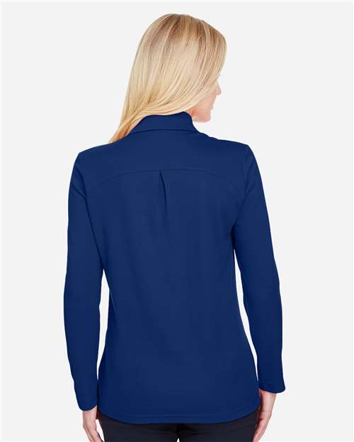 True Royal Women&#39;s CrownLux Performance® Plaited Long Sleeve Polo - DG20LW