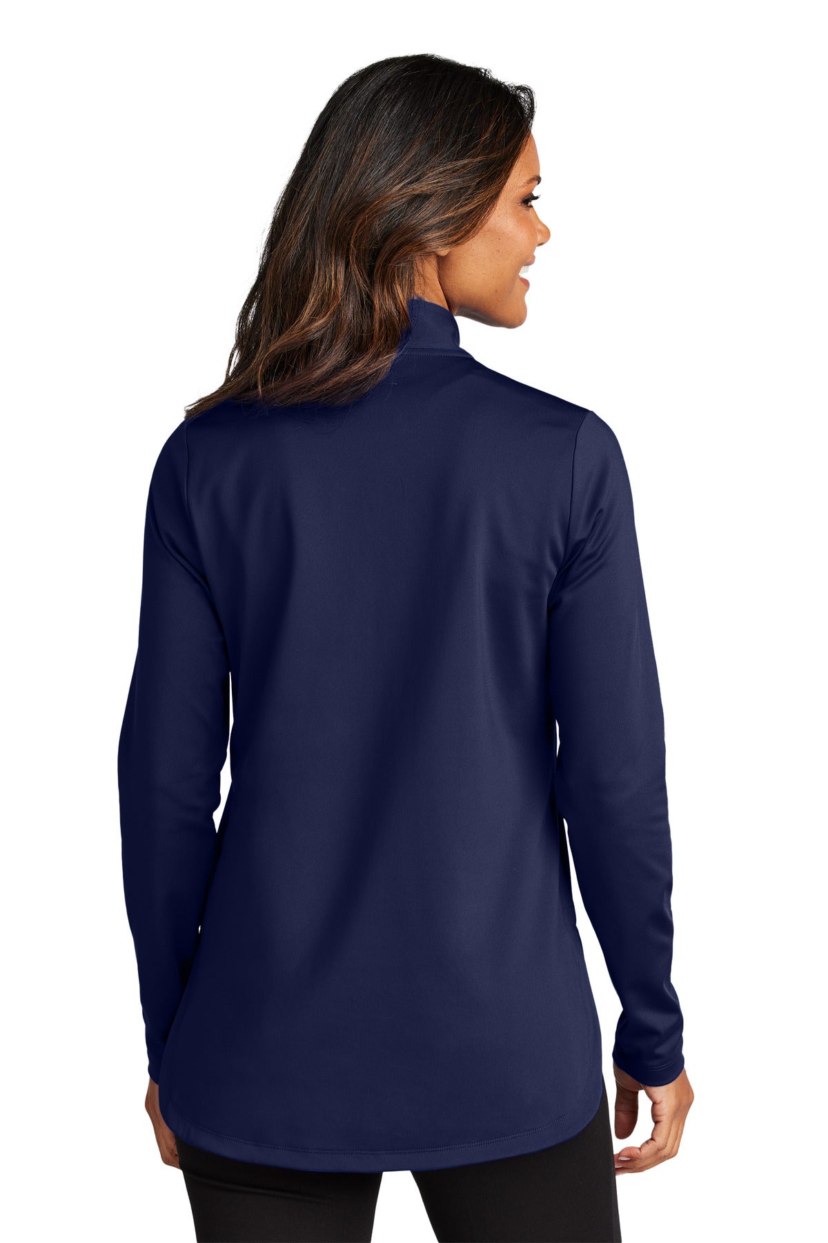 TrueNavy Port Authority Women's C-FREE Double Knit 1/4-Zip LK880