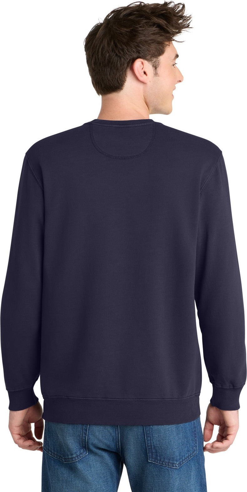 TrueNavy Port & Co Beach Wash Garment-Dyed Crewneck Sweatshirt PC098
