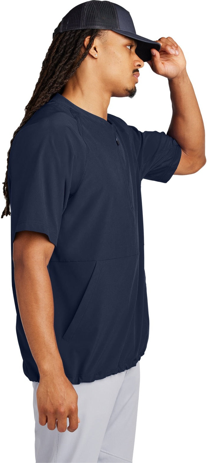 TrueNavy Sport-Tek Repeat 1/2-Zip Short Sleeve Jacket JST489