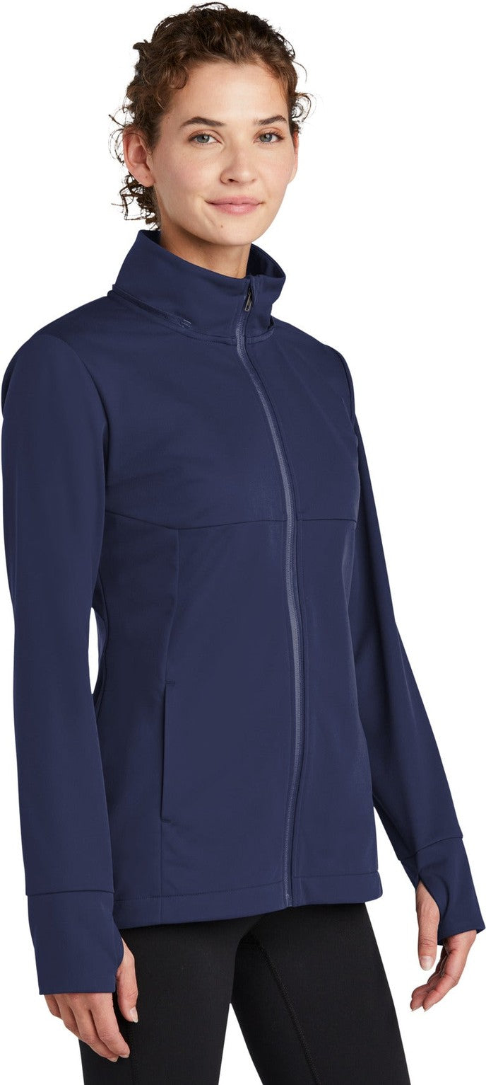 TrueNavy Sport-Tek Women's Hooded Soft Shell Jacket LST980
