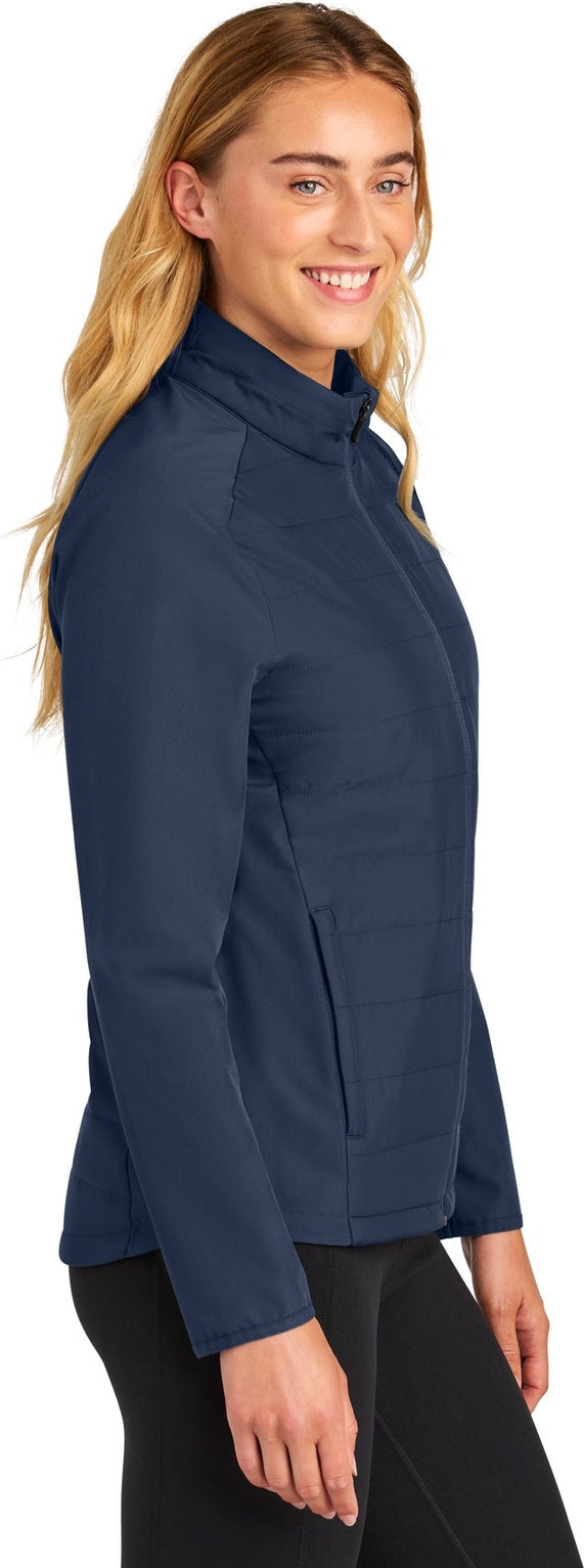 TrueNavy Sport-Tek Women's Teknical Hybrid Jacket LST940