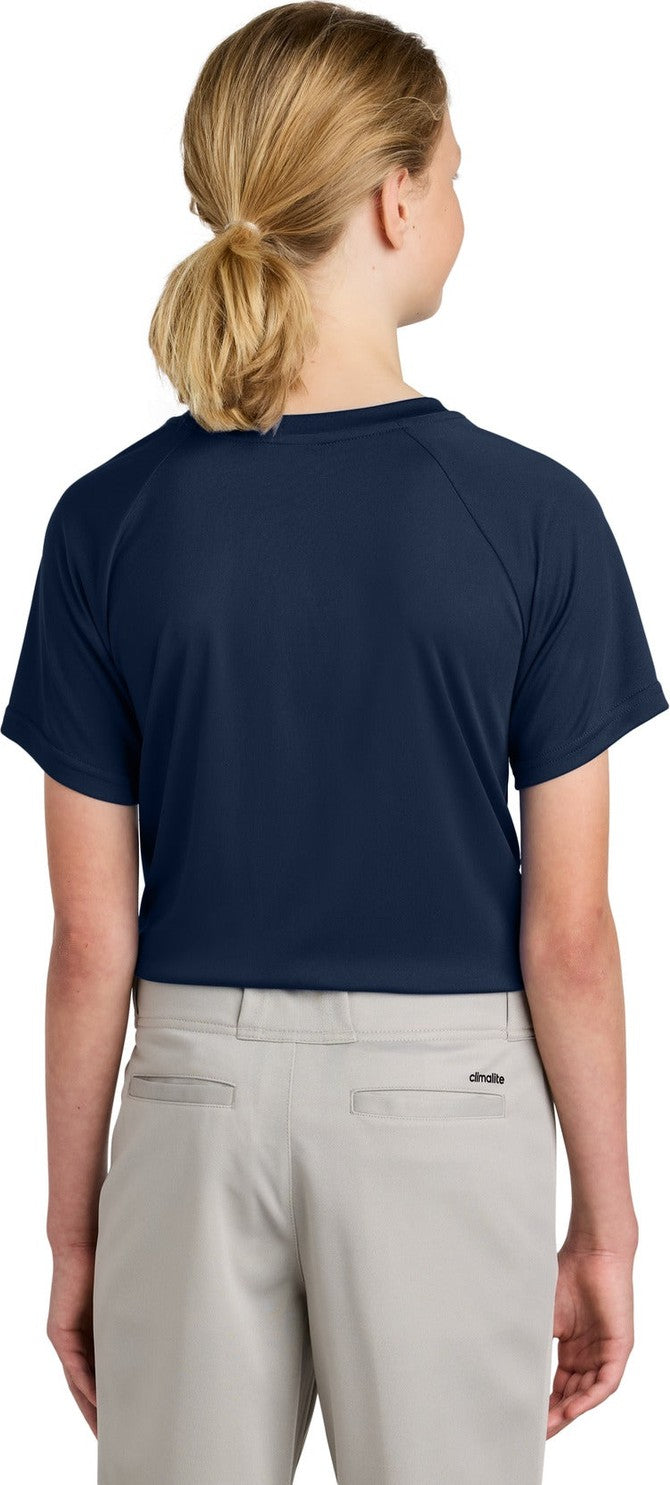 TrueNavy Sport-Tek Youth PosiCharge Competitor 2-Button Henley YST359